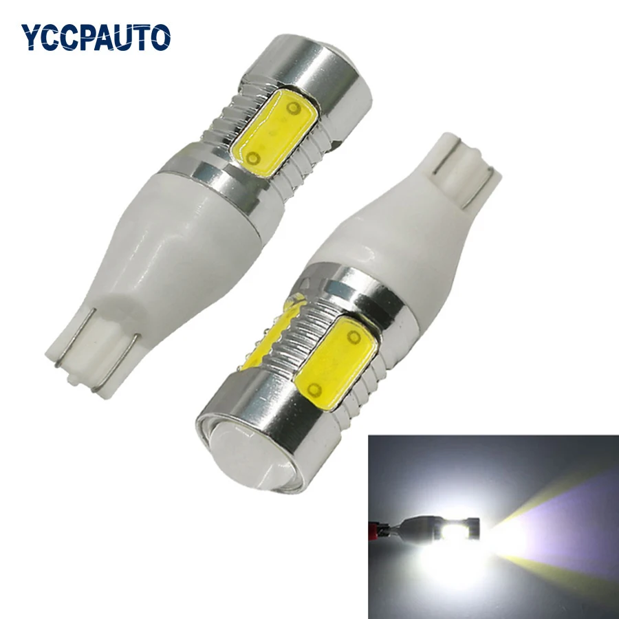 

T15 W16W Light Bulbs Car Reverse Parking Light 7.5W 5COB LED With Lens High Power Xenon White Third Brake Lamp DC12V 2Pcs