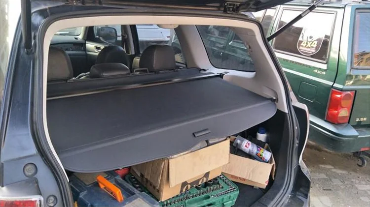 Для Subaru Forester четвёртого поколения(SJ, 2012-) алюминиевый+ холщовый задний Чехол для багажника, защитный экран