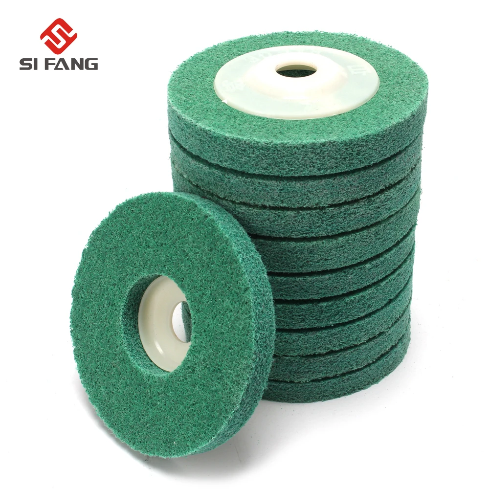 

5Pcs 4 inch Fiber Wheels Nylon wheel Bowl Polishing Abrasive Discs Grinding Tool Hardness 12P