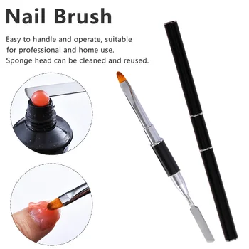 

1 pcs Double Side Nail Art Manicure Tip Spatula Brush Poly Gel Pen Extension Builder Accessory Acrylic Auction New Drawing Tool