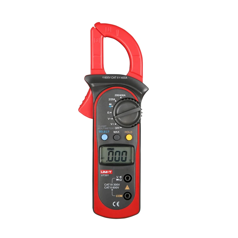 Unit Ut201 Ac 2a400a Digital Clamp Multimeter Ac/dc Voltage Detector Ac Current Resistance/ohm
