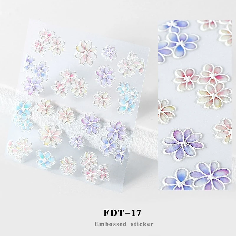 1 лист 5D рельефные наклейки для ногтей Элегантные цветы бабочки листья стили взрыв Выгравированные наклейки для ногтей наклейки украшения