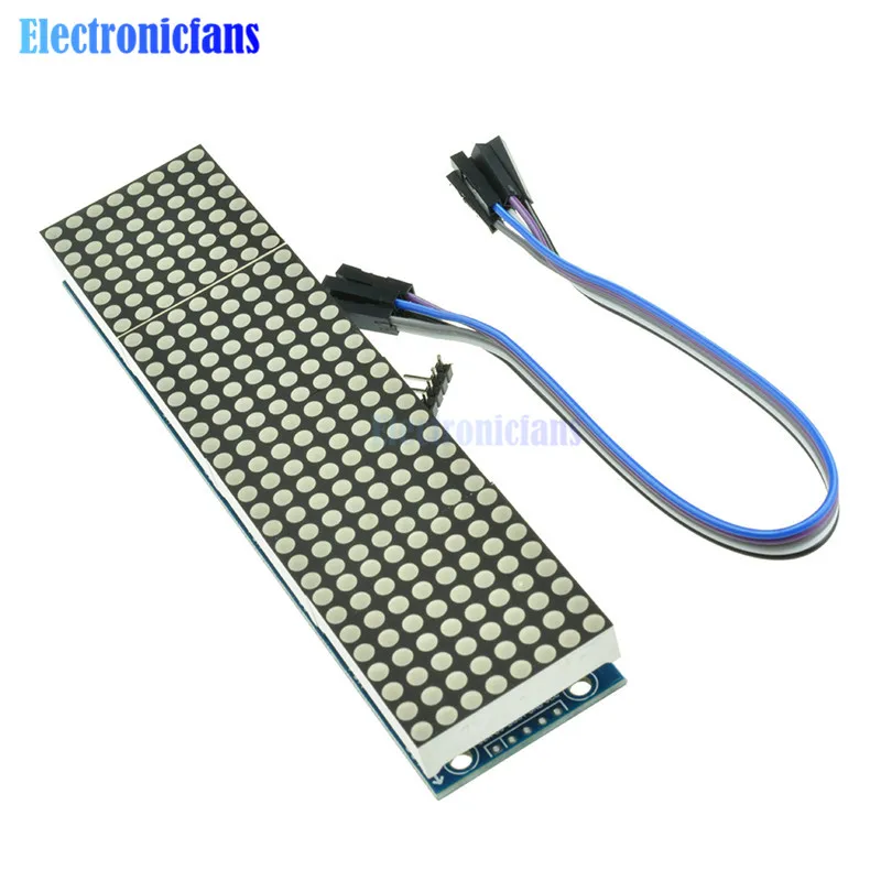 MAX7219 светодиодный микроконтроллер 4 в 1 дисплей с 5P линейный матричный модуль 5 В рабочее напряжение для Arduino 8x8 матричный общий