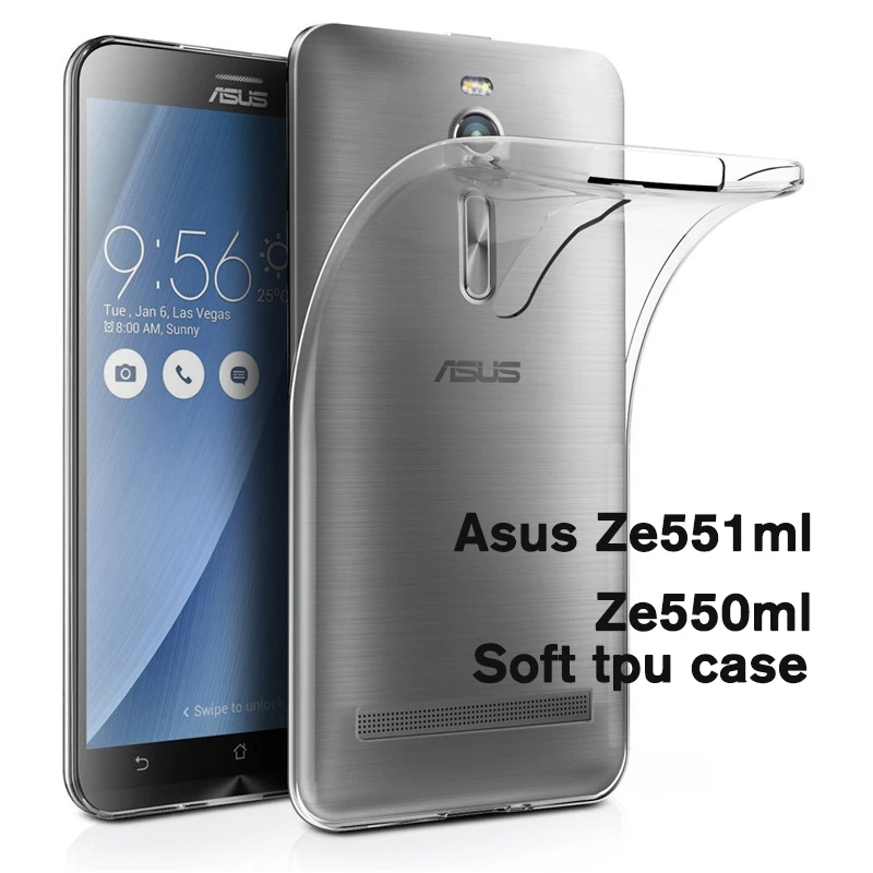 Мягкий ТПУ Прозрачный чехол для Asus Zenfone 2 ZE550ML ZE551ML Силиконовый на Ze551ml ZE550ml тонкий