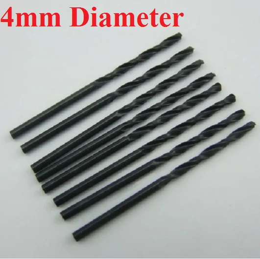 

4MM Black Twist Drill Bit For Iron Aluminum Wood Plastic DIY Tools Free Shipping Russia