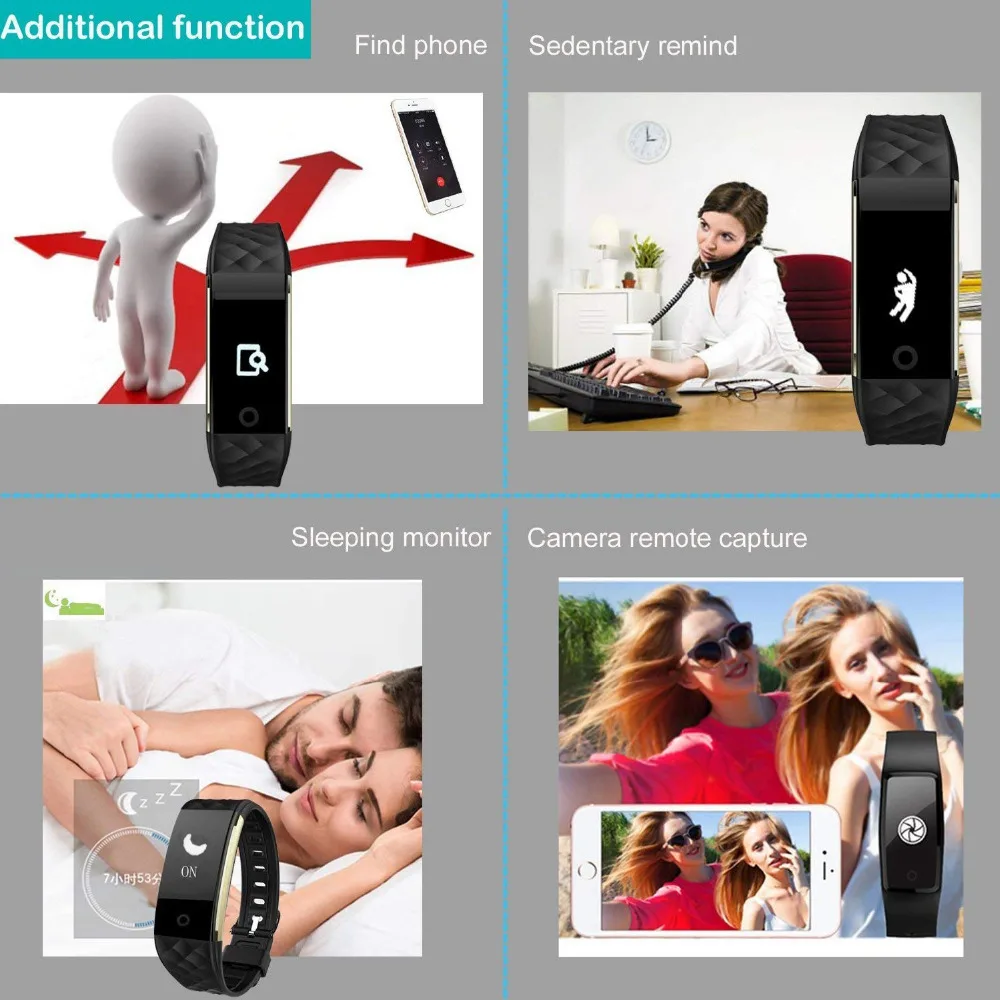 Fitness Tracker Health Sleep Upgraded Watch Wristband Heart Rate (12)