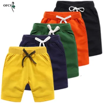 Children Summer Shorts Cotton Solid Elastic Waist Shorts For Boys Girls Brand Sports Pants Toddler Panties Kids Beach Clothing 6