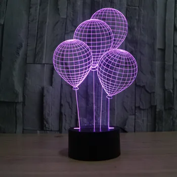 

Balloon shape usb 3D light LED acrylic light stereo light touch switch illusion light colorful night light