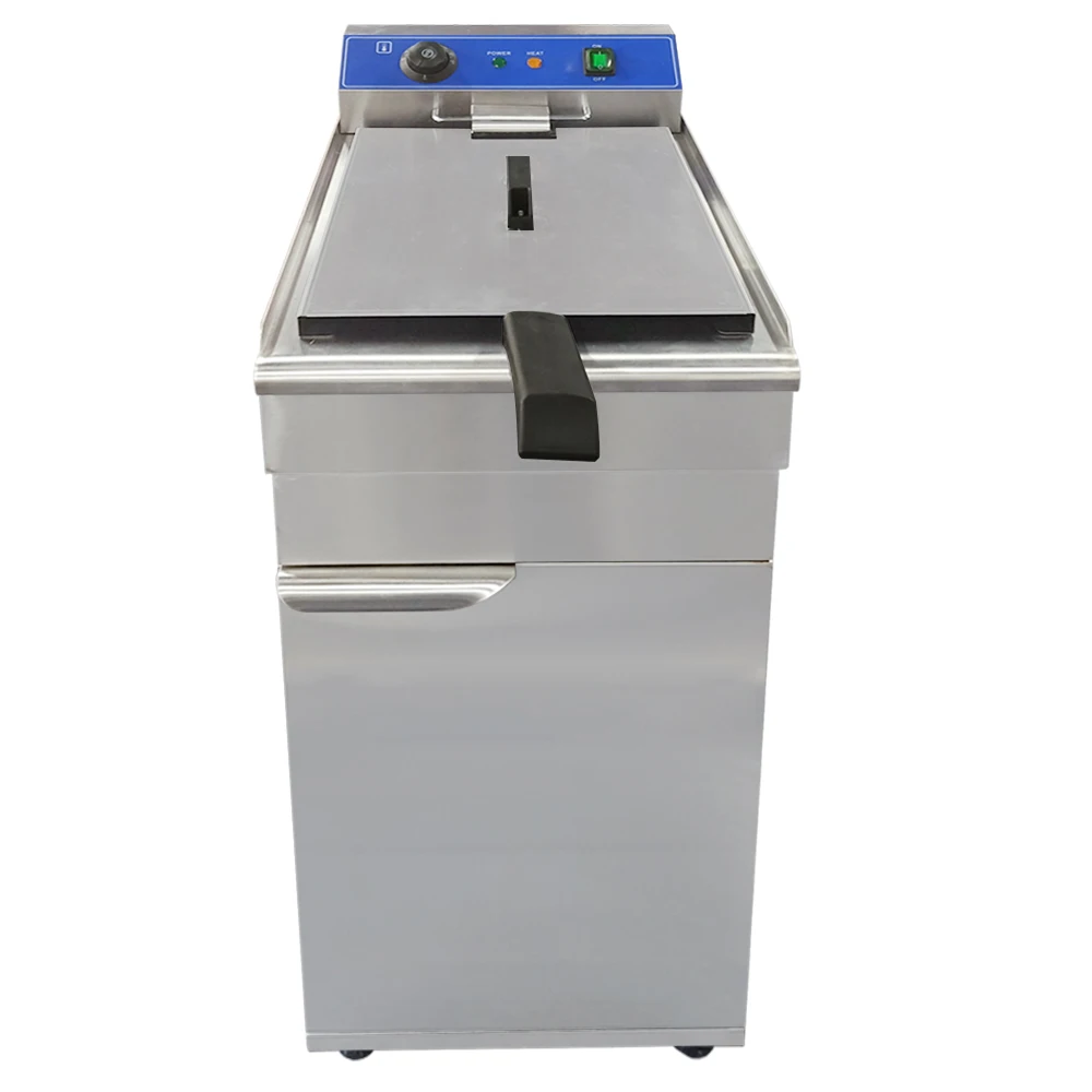 

Commercial Use Electric Deep Fryer 220V 5000W 16L Large Capacity Industry Stainless Steel Oil Fat Frying Machine for Restaurant