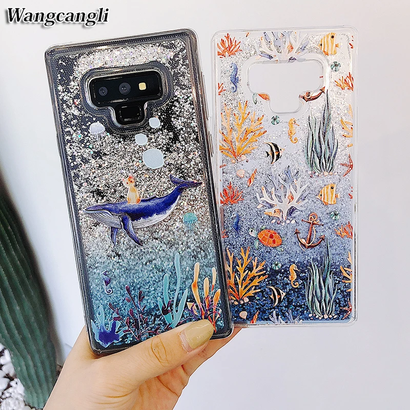 Dynamic quicksand Liquid case для Samsung Galaxy S8 note 8 Plus S7 Edge S9 J5 J7 J3 A3 A5 A7 2017 блестящие силиконовые