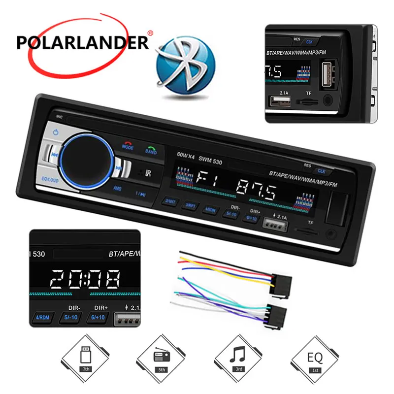 1 Din 4 &quotАвтомобильный Радио стерео MP3 аудио плеер USB2.1 дистанционное управление