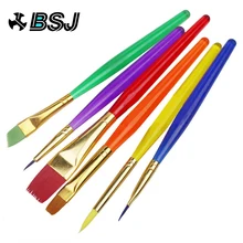 6 шт./компл. кисть для смазывания торта Fondant(сахарная) торт картина для декора кисть «сделай сам» из сахара, формы для выпечки инструменты Кухня аксессуары