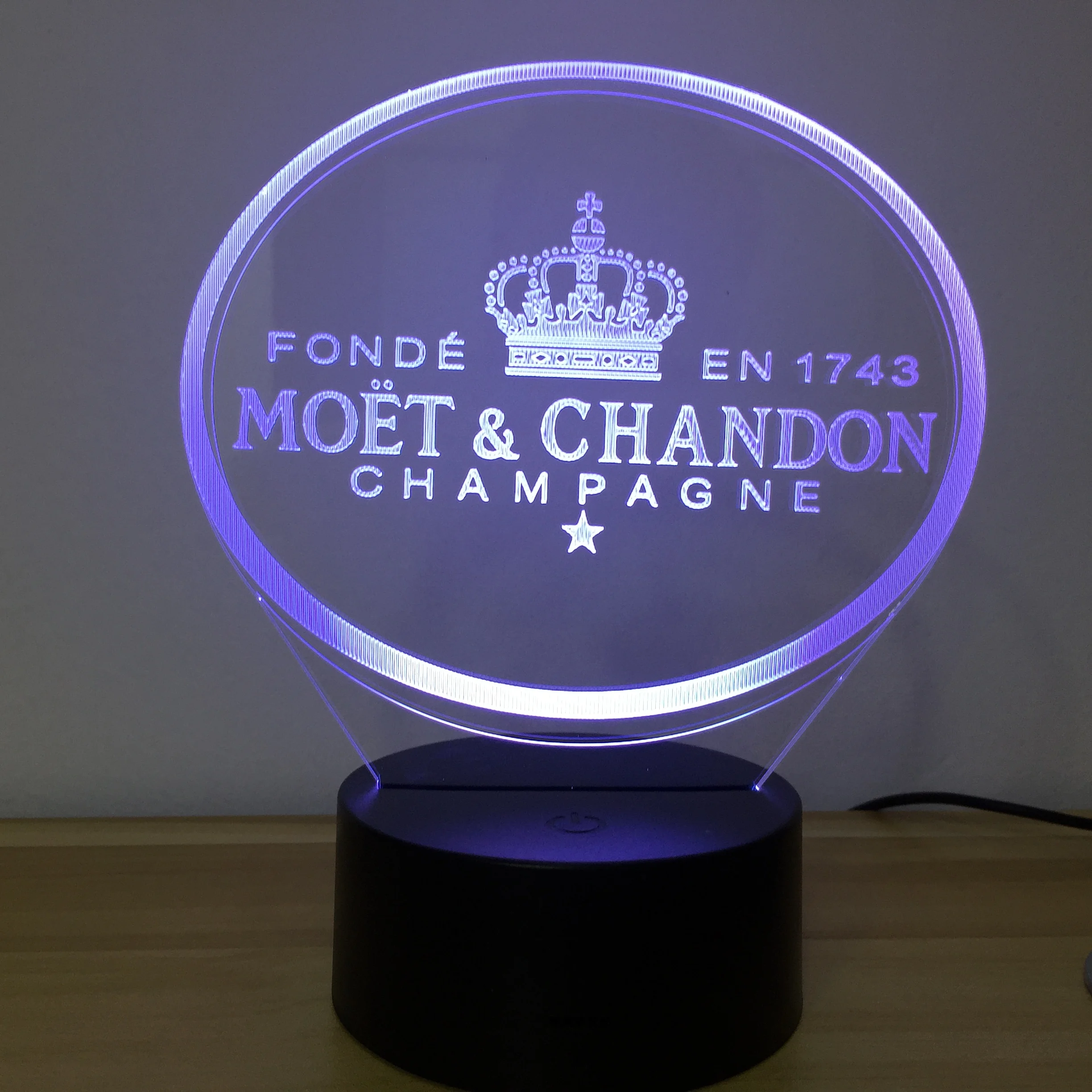 Moet Et Chandon светодиодный 3d-ночник лампа подарок для клиентов друг детский ночник Usb или батарея питание украшения для офиса лампа