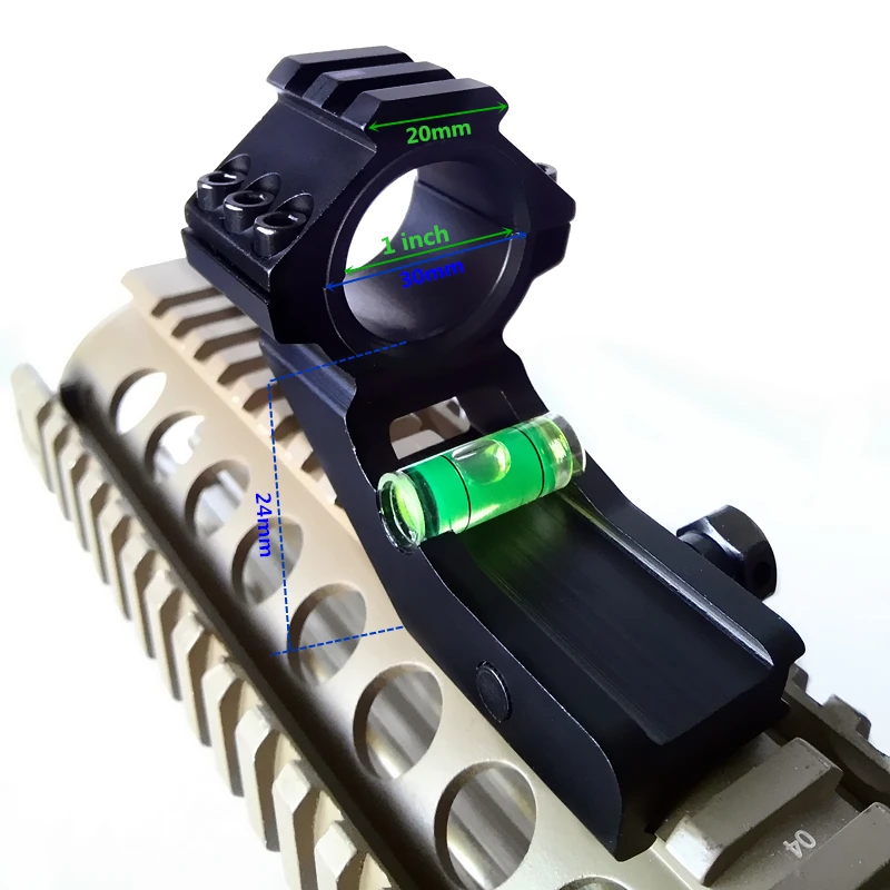 Mirino Tattico Fireclub Con Livella A Bolla - Per Cannocchiali 25.4/30mm, Precisione Caccia - Foto 4