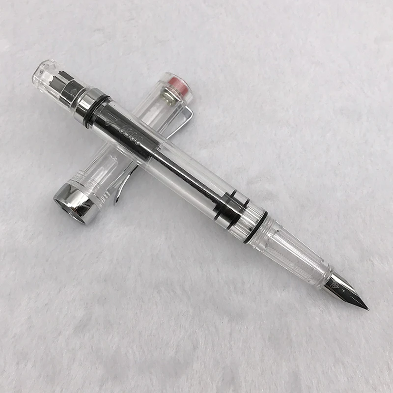 

1pc Hot Transparent Fountain Pen Plastic 0.5mm 0.38mm for Choose Student Practise Calligraphy Writing Ink Pens Stationery