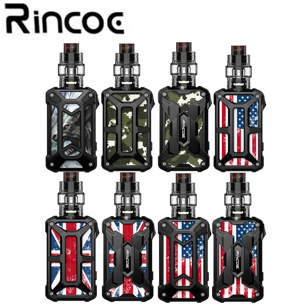 Электронная сигарета Rincoe vape kit Mechman Mesh 228 Вт Vape Mod с сетчатым баком подходит для