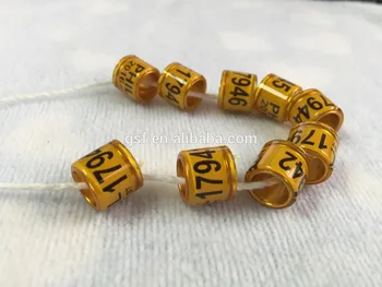 

Plastic aluminium core bird bands rings with custom design