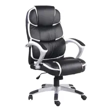 Из искусственной кожи с высокой спинкой поворотный стул черный