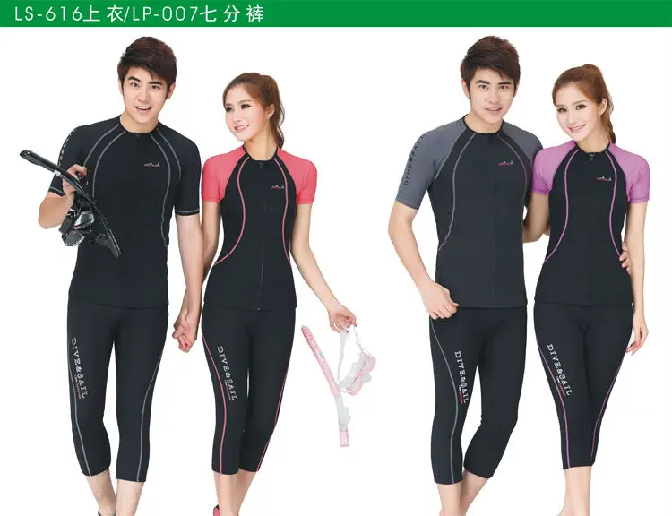 LS-616-10 Short Sleeve Shirt Neoprene 1.5mm Wetsuit Top Sports Skins Surf Shirt Diveskin Spring Suit Wetsuist for Scuba or Snorkeling 