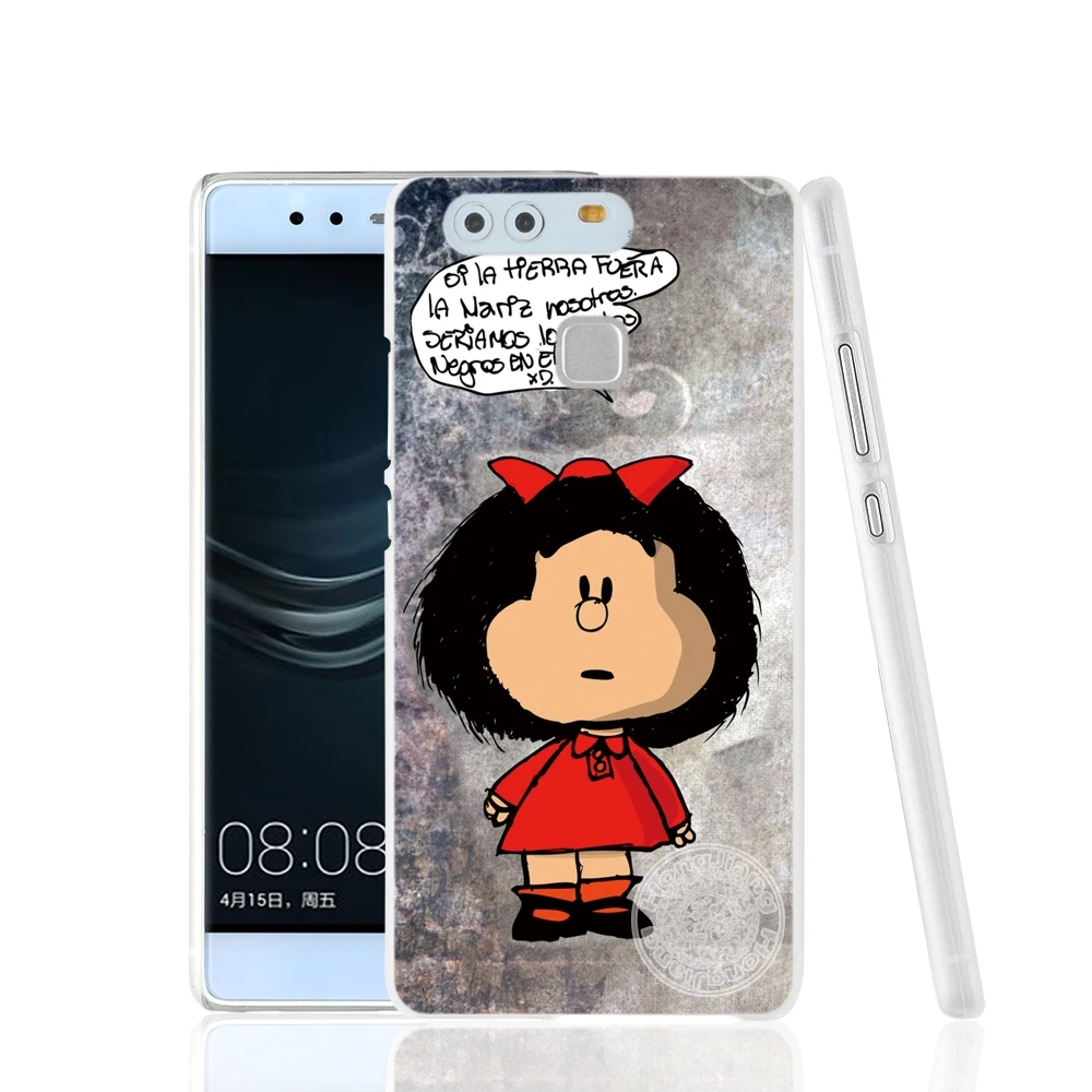 HAMEINUO Hoạt Hình Mafalda Amazing Bao Da Ốp Lưng Điện Thoại Huawei Ascend P7 P8 P9 P10 Lite Plus G8 G7 Danh Dự 5C 2017 Mate 8 cute phone cases huawei Cases For Huawei