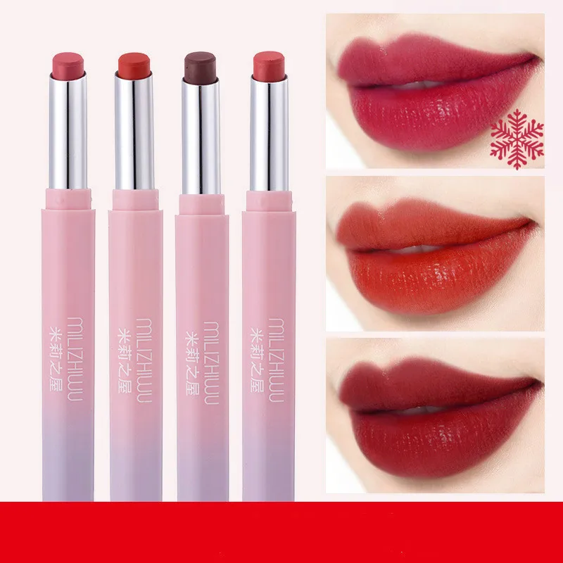 

2019 New Strawberry Red 9 Color Lip Makeup Lipsticks For Women Sexy Lips Color Waterproof Long Lasting Lipstick Matte Lps02