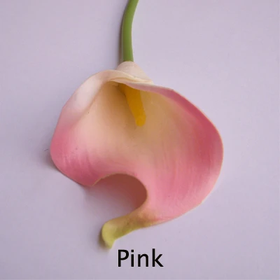 100 шт./упак., 1" высокий свадебный стол центральные цветок, Настоящее сенсорный Калла Лили, свадебные цветы композиция искусственные Flore - Цвет: color6 pink