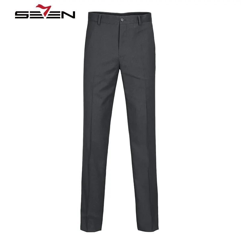 Seven7 фирменные Классические мужские костюмные брюки мода Slim Fit платье брюки Для мужчин s брюки формальные деловая Повседневная из хлопка мужские чиносы 708B78050