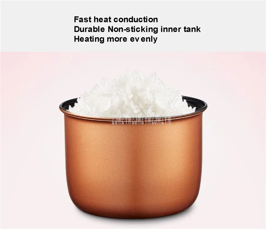2L Mini Intelligent Electric Rice Cooker Non-stick Inner Tank 2-4 Person Household Soup Congee Rice Cooking Machine 220V Y-MFB6