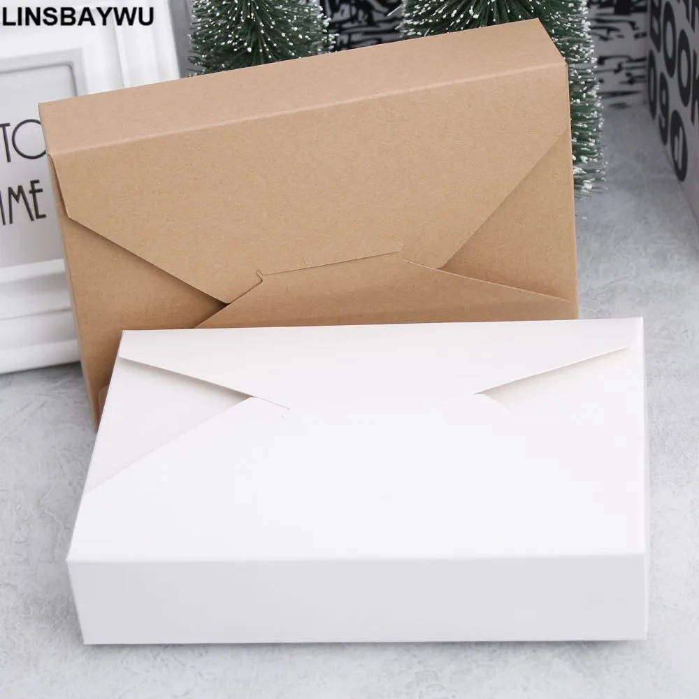 

1Pc Simple Envelope Package Christmas Cookbook Packaging Carton Cowboy Cookie Box Festival Gift Boxes Bags Cake Buscuit Box