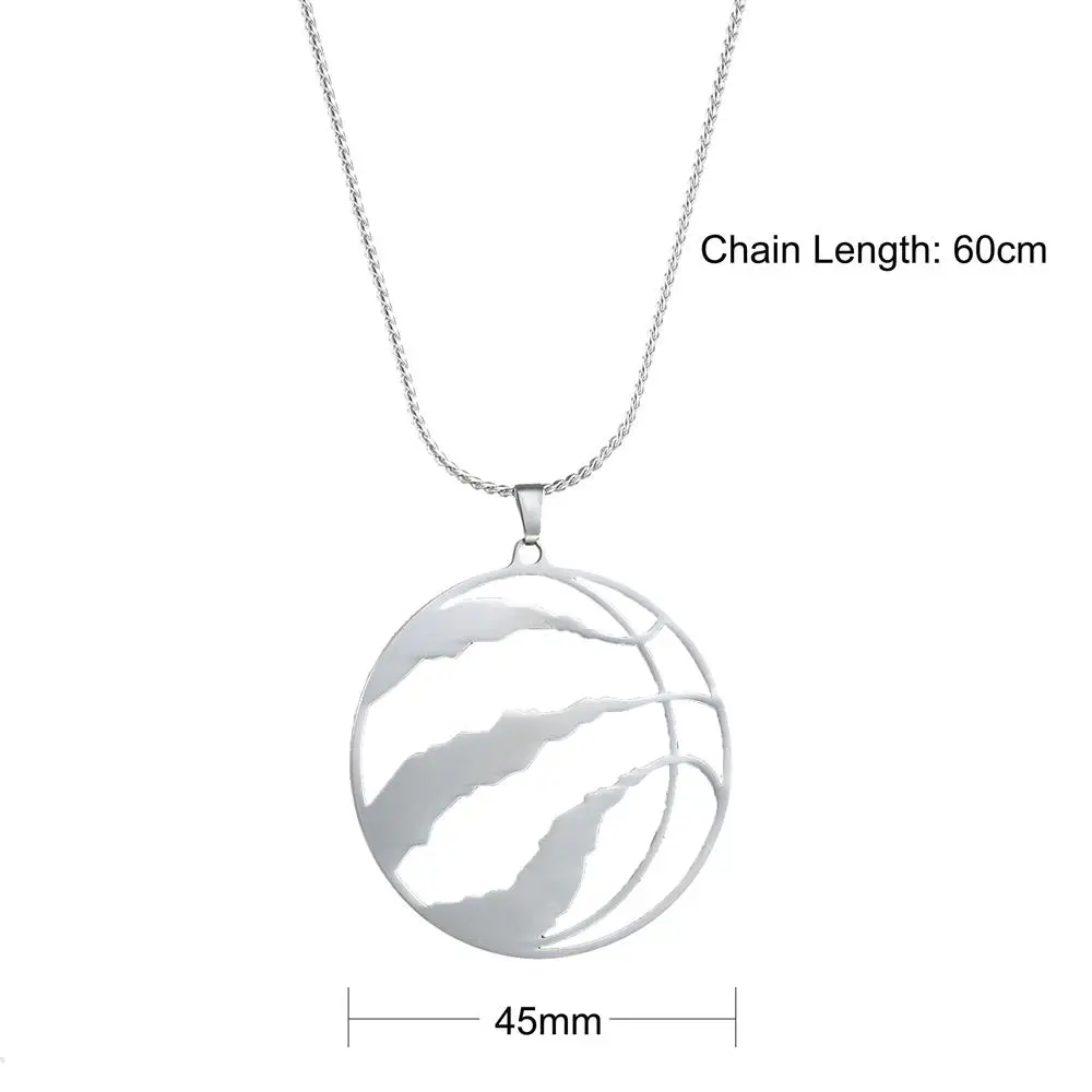 Legenstar Модный кулон баскетбол ожерелье для женщин и мужчин Двусторонняя Кожа из нержавеющей стали Спортивное украшение для чокера ожерелье
