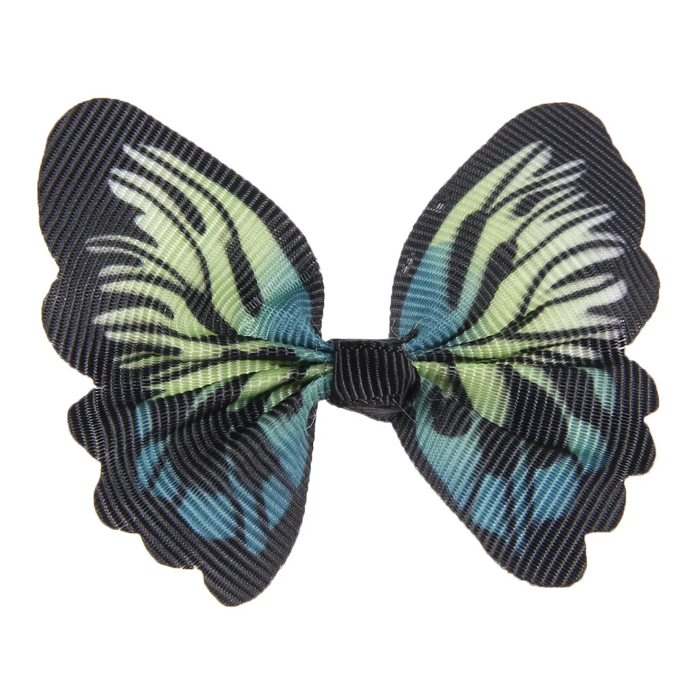 Yundfly 30 шт. модная лента с принтом бабочки бант для волос сделай сам повязка на