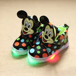 Новое поступление davidyue светящиеся туфли модные милые светодиодный освещения обувь для детей милые детские кроссовки прохладный мальчики