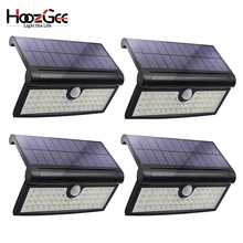 HoozGee Солнечный настенный светильник Открытый сад супер яркий 58 светодиодный датчик движения настенный светильник лампа безопасности с широким освещением