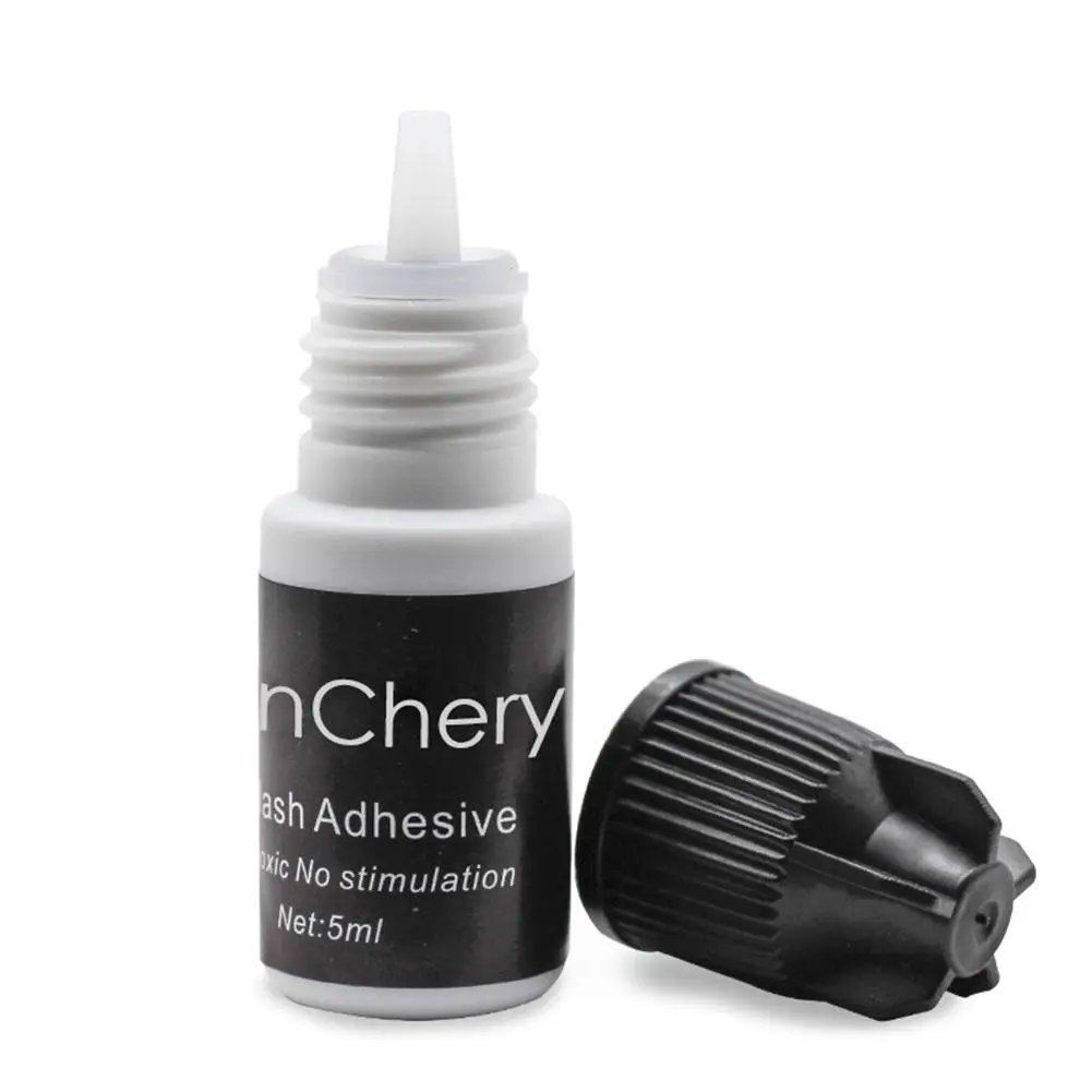 

5ml Eyelash Glue Grafting False Eyelash Glue Fast Drying No Odor Sticky Long Time Easy To Use And Powerful Strong Black Adhesive