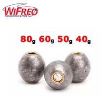 Рыболовные грузики 30 г 40 г 50 г 60 г 80 г Свинцовые и медные закругленные длинные литые рыболовные грузила