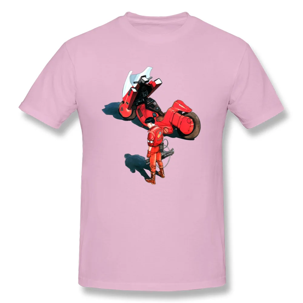 Family 2018 Men Top T-shirts Round Collar Short Sleeve Pure Cotton Tops Shirts 3D Printed Tee Shirts Top Quality Kaneda from Akira manga and movie 5261 pink