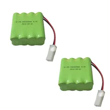 2 unids 2400 mAh ni-mh batería 9.6 V RC batería 9.6 V NiMH 8x AA Ni MH pilas recargables 9.6 V Paquete de batería del juguete del coche del RC