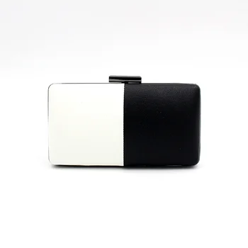 

Black and White Patchwork Upmarket Banquet Square Evening Box Bags Clutch Shoulder Bag for Women