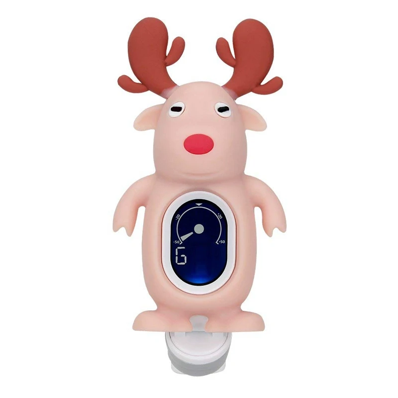 

Reindeer Cartoon Cute Ukulele Tuner LCD Electronic Tuner Vibration PiCkUp Sound