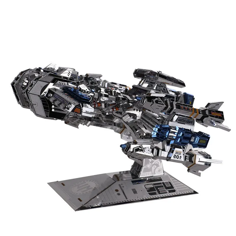 Cena MU 3D puzzle metalowe Star Craft wielobarwne batlecruiser YM N015 BS Model DIY 3D laserowo wycinane montaż zabawki puzzle do audytu