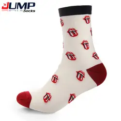 6 цветов в наличии красные губы хлопок популярные мужские хип-хоп Носки красочные коттоновые носки