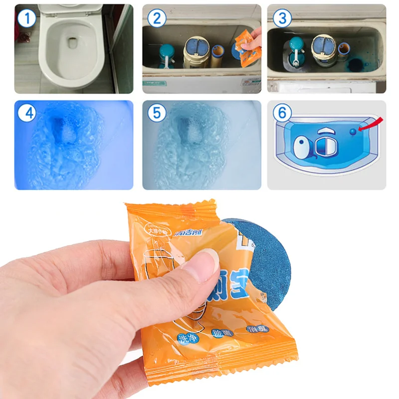 1pcs Powerful Disposable Toilet Cleaner Automatic Flush WC Toilet Bowl