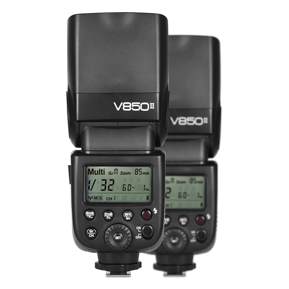 Godox V850II GN60 2,4G Беспроводная вспышка+ X1 ttl ТРИГГЕРНАЯ система с литий-ионной батареей вспышка светильник для Canon Nikon sony DSLR камер - Цвет: 2x V850II