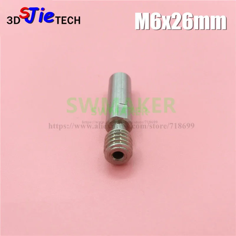 Reprap 3D printer pipes stainless steel heat break / barrier M6x26mm High temperature resistance 300 degrees for 1.75mm | Компьютеры и