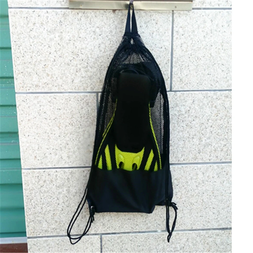 Adjustable 20KG Mesh Drawstring Bag for Snorkeling Scuba Diving Fins Goggles Mask Swimming Swim Dive Water Sports Accessories