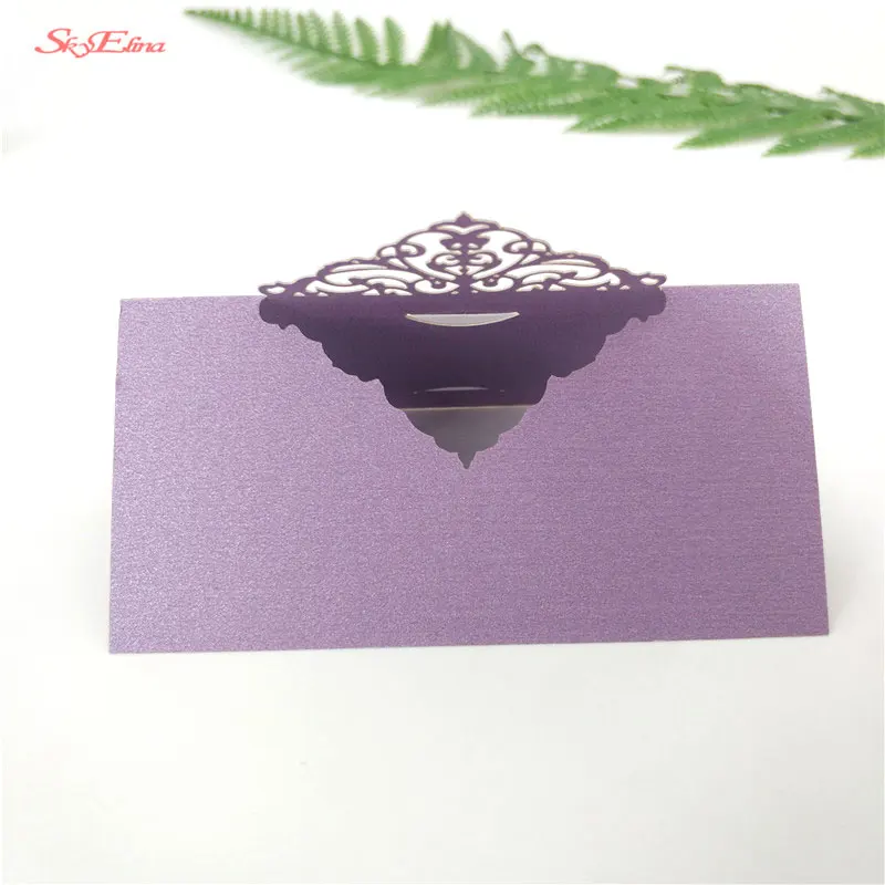 50pcslot new muti colors table decoration card namePearlscent Paper Card card for party and wedding favor with5z SH873 (39)