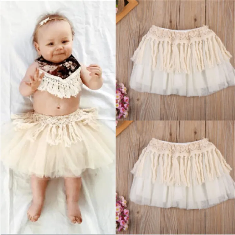 Детская юбка для маленьких девочек детская юбка-пачка юбки для девочек короткая детская юбка кружевная кисточка