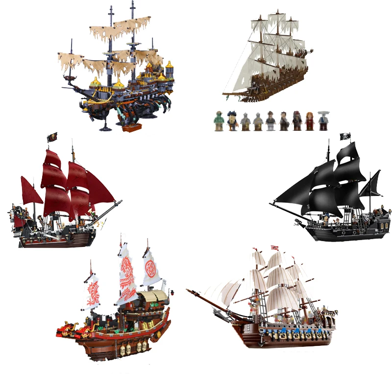 

LEPINE 16006 16016 Pirates of The Caribbean 16009 Queen Anne's Revenge 16042 22001 06057 Model Movie Series Building Blocks Set