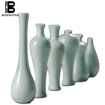 

Creative Gift Jingdezhen Ceramic Porcelain Mini Floret Bottle Jade Vase Bottle Hydroponic Flower Container Vase Ornament Deocr