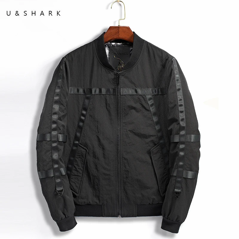 U & SHARK/осенние повседневные куртки для мужчин Брендовая одежда Модная уличная
